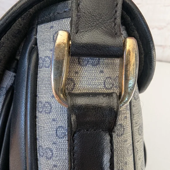 GUCCI GG MONOGRAM CANVAS LEATHER VINTAGE WOMEN'S SHOULDER BAG - Picture 7 of 13